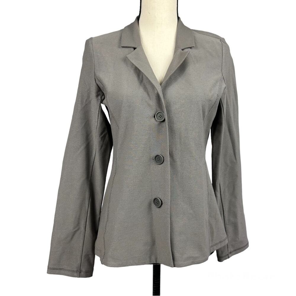 Eileen Fisher Blazer Gray Jersey Knit